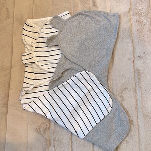Set of 3. 2 Long sleep sack swaddle and 1 sleep sack. bundle of 3. Cotton Medium